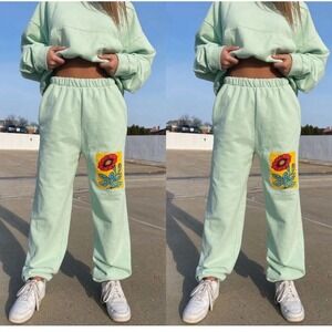 Boys Lie Get Blocked Mint Green baggy Sweatpants size women' Small, treetwear